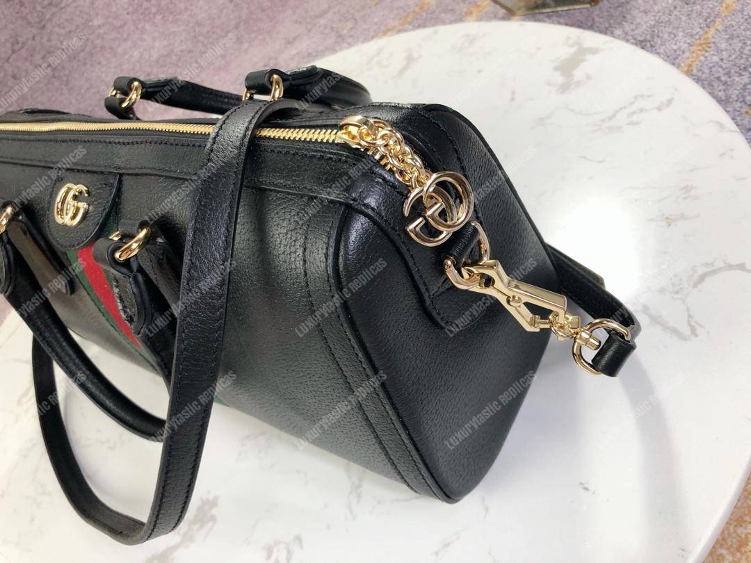 G*u*i ophidia medium top handle bag black