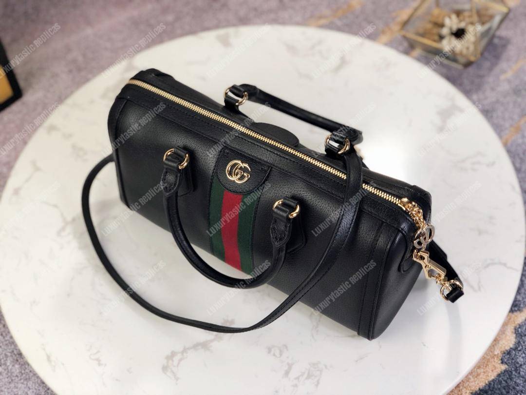 G*u*i ophidia medium top handle bag black