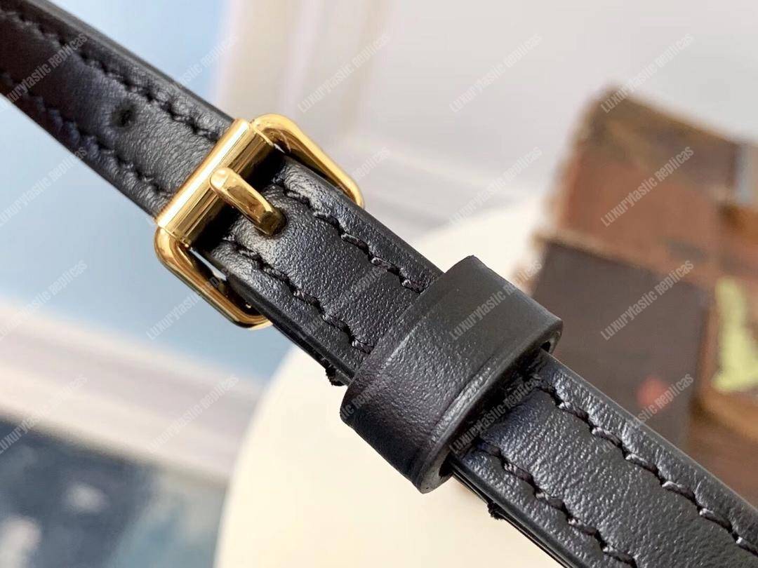 LV Pochette Verticale Trunk Monogram Canvas Black Leather