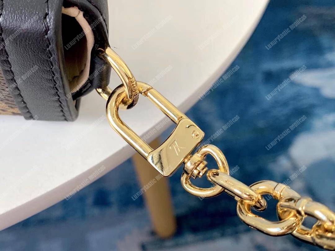 LV Pochette Verticale Trunk Monogram Canvas Black Leather