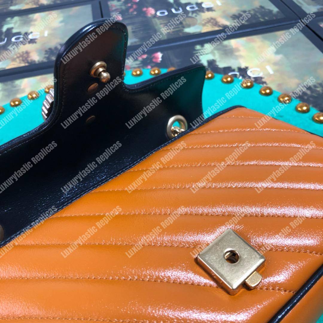 G*u*i gg marmont small shoulder bag cognac