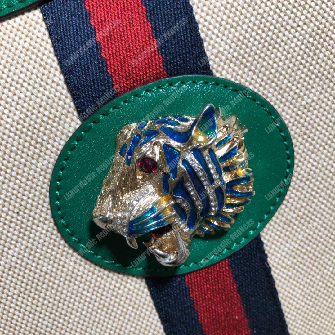 G*u*i online exclusive rajah large tote green trim