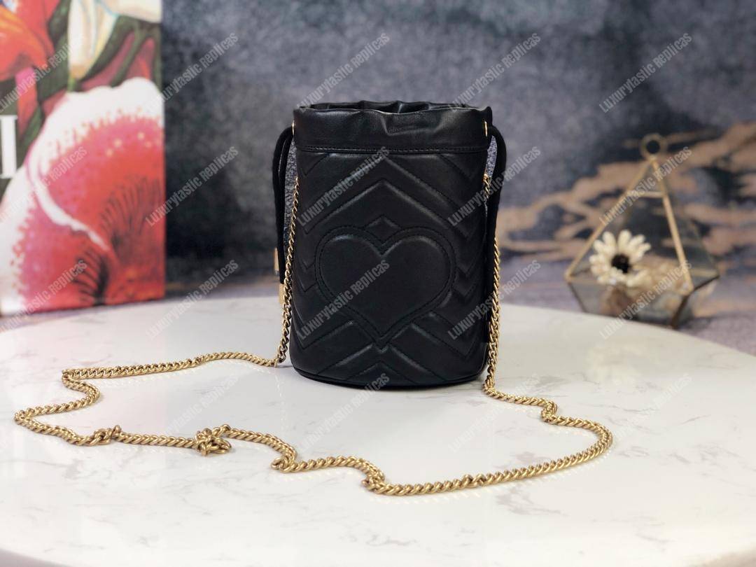 G*u*i gg marmont mini bucket bag black