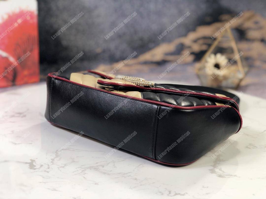 G*u*i gg marmont small shoulder bag beige black