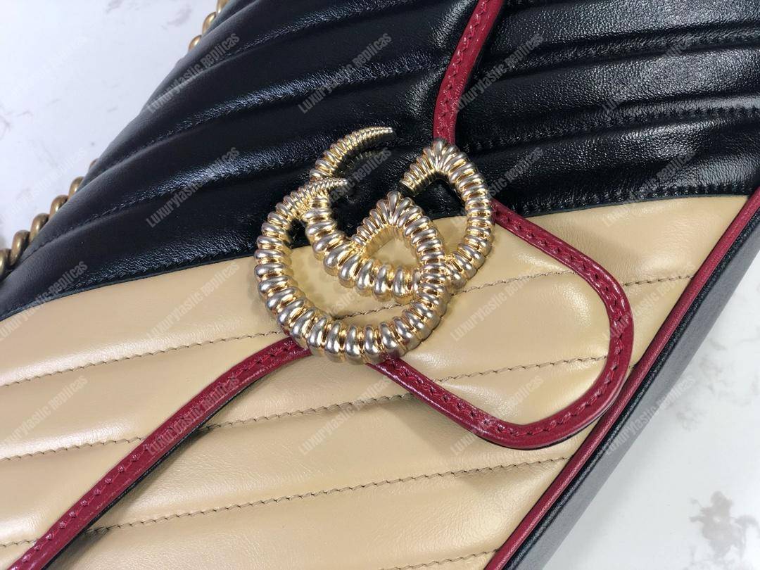 G*u*i gg marmont small shoulder bag beige black