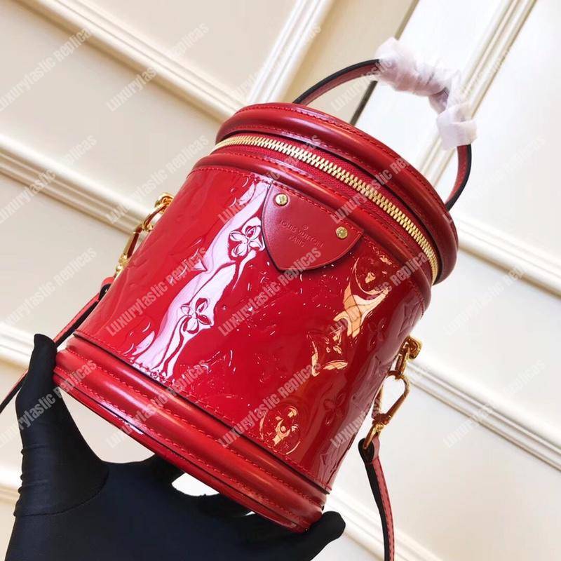 LV Cannes Monogram Vernis Rouge