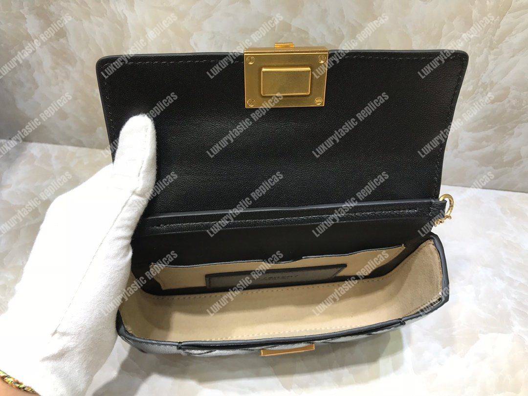 Givenchy Mini Pocket Bag In Diamond Quilted Leather Black