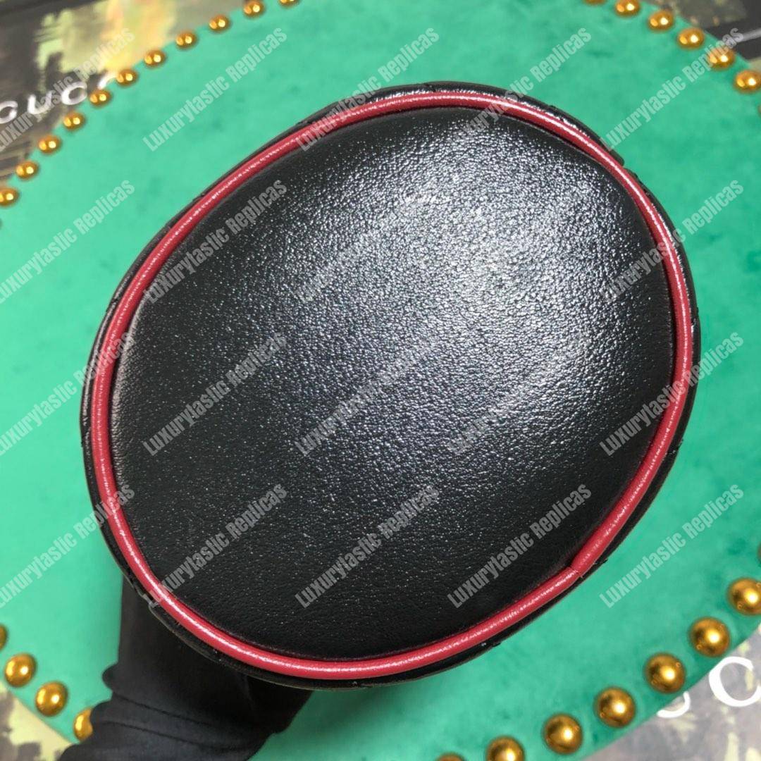 G*u*i gg marmont mini bucket bag black cerise