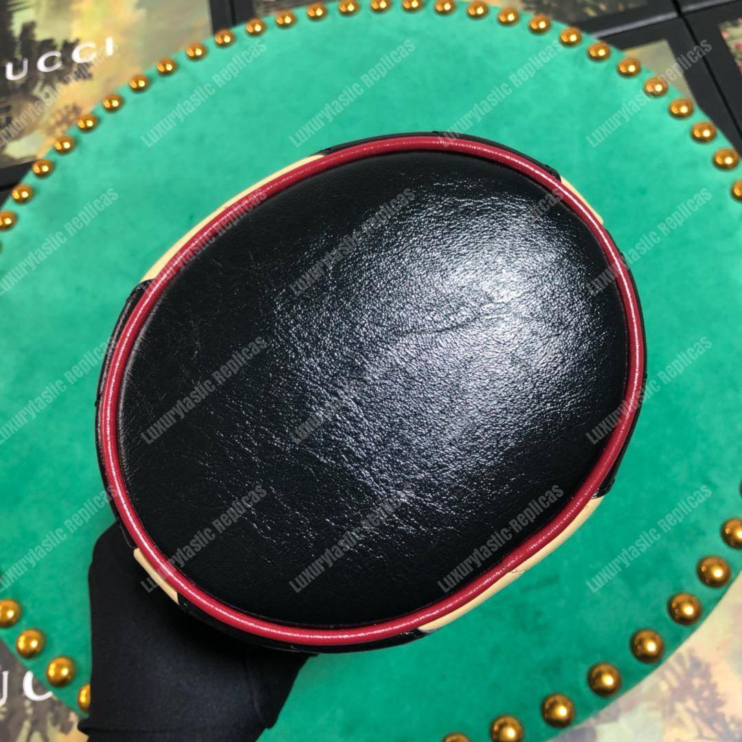 G*u*i gg marmont mini bucket bag black beige