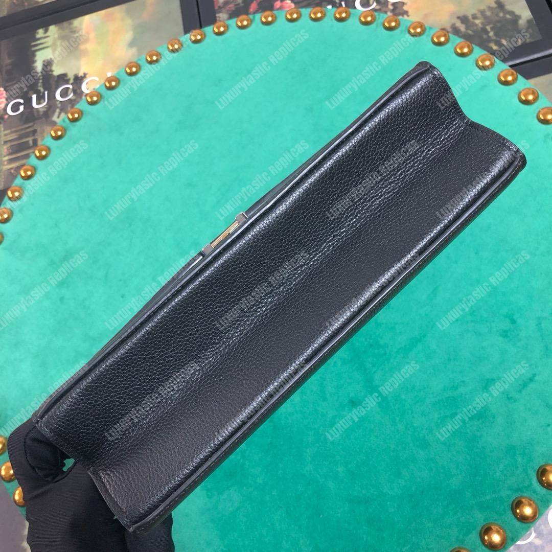 G*u*i zumi grainy leather small shoulder bag black