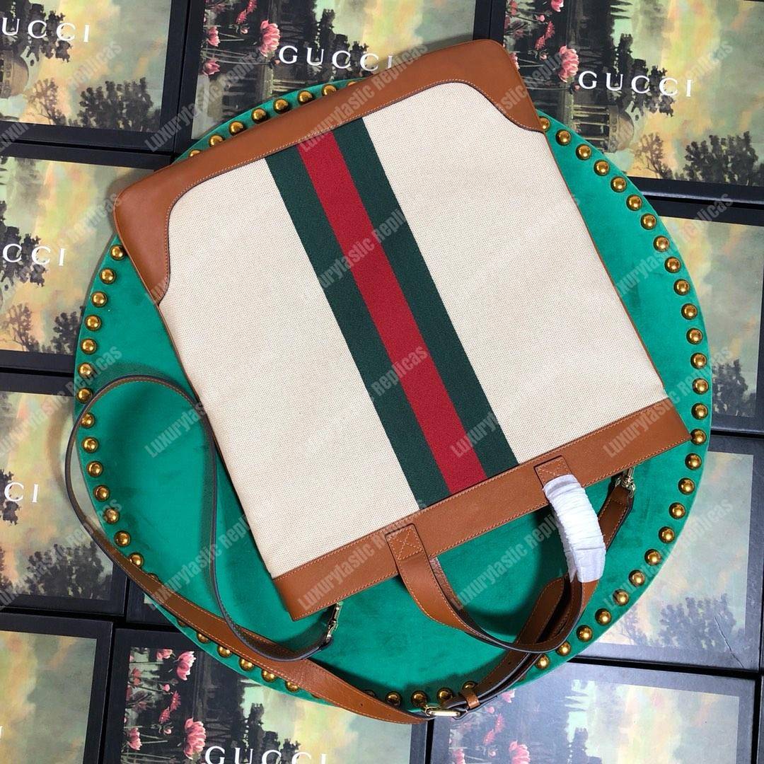 G*u*i large vintage canvas tote