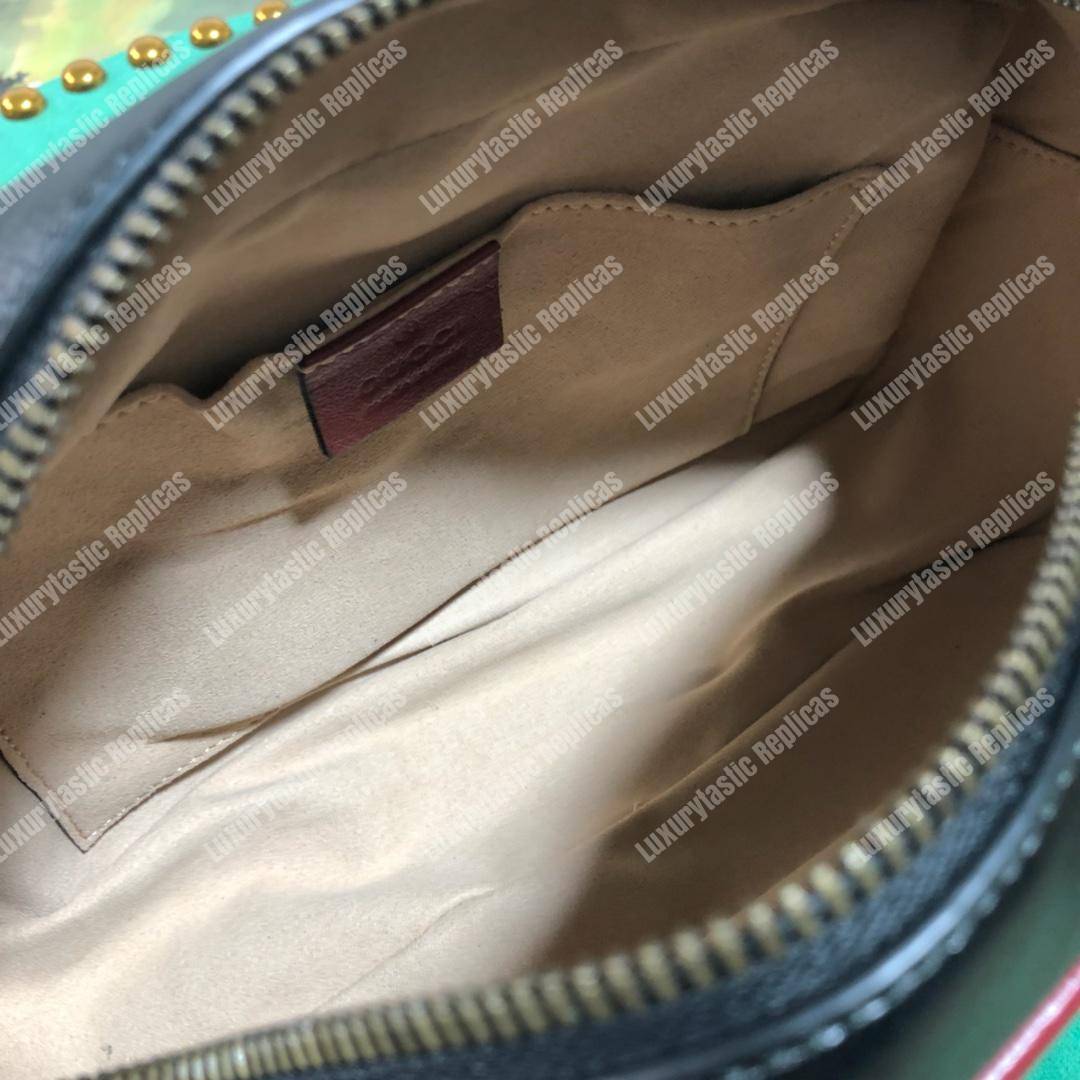 G*u*i gg marmont matelassé small shoulder bag black cerise