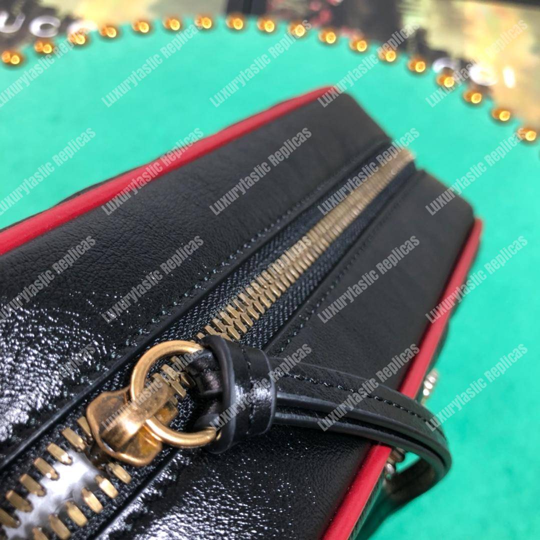 G*u*i gg marmont matelassé small shoulder bag black cerise