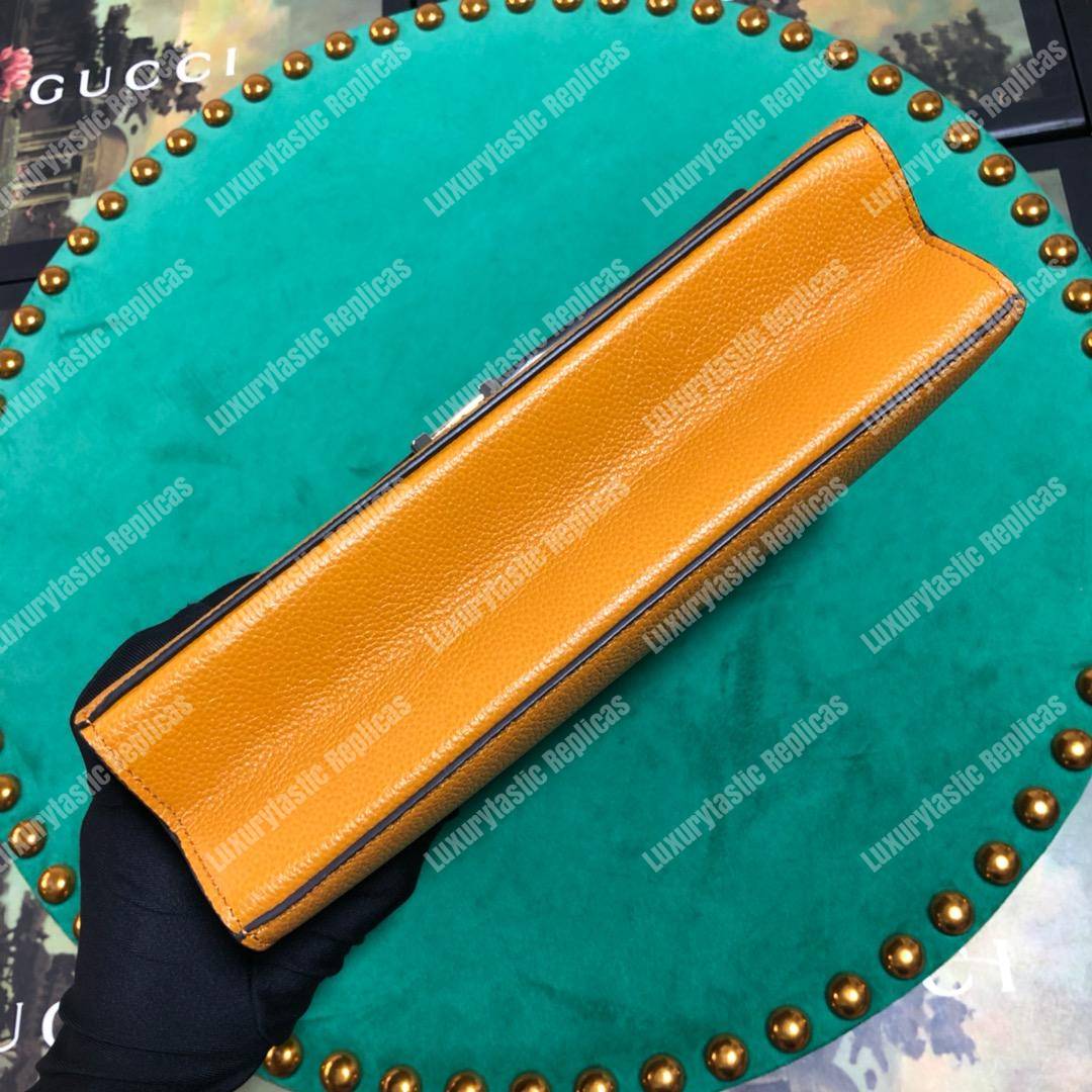 G*u*i zumi grainy leather small shoulder bag cognac