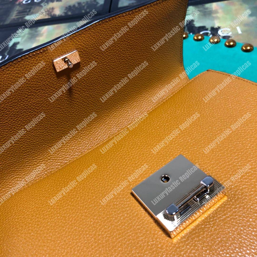 G*u*i zumi grainy leather small shoulder bag cognac