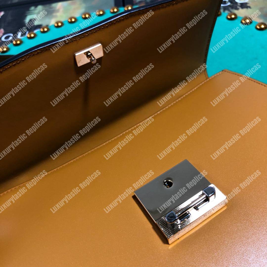 G*u*i zumi smooth leather small shoulder bag cognac