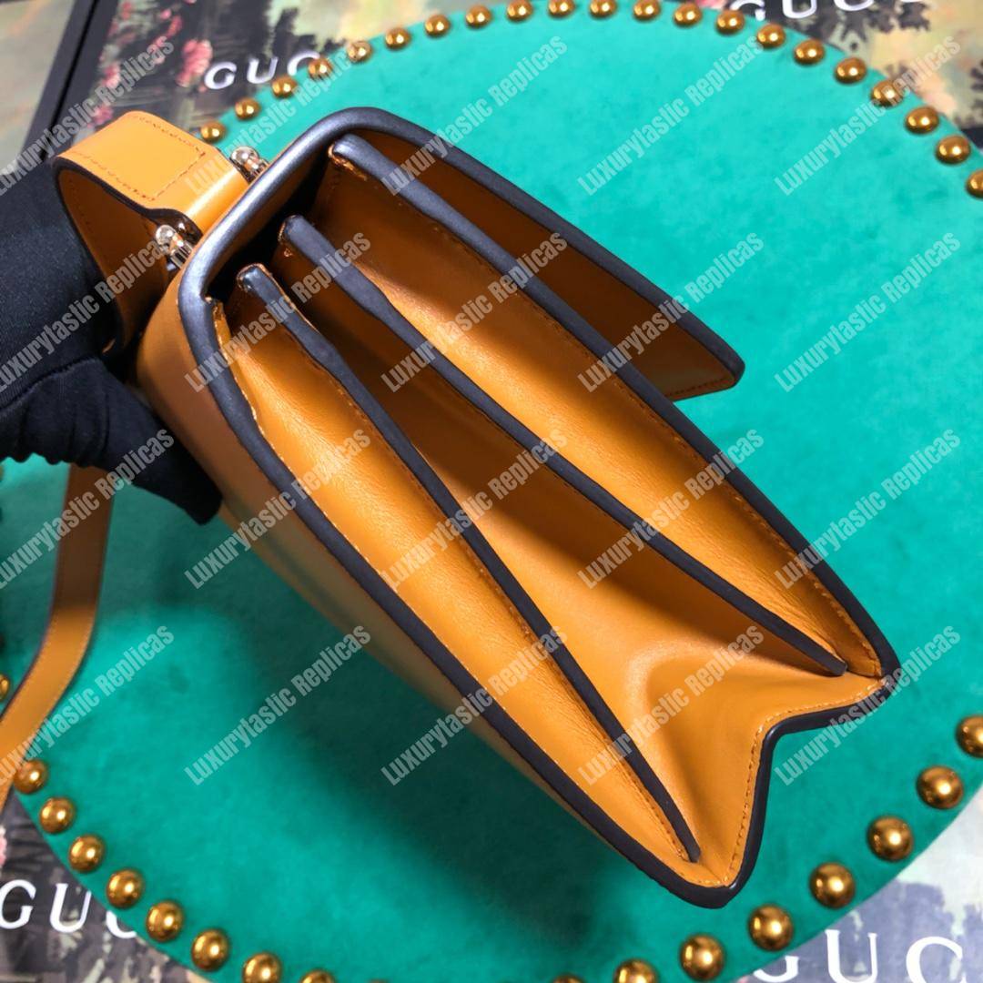 G*u*i zumi smooth leather small shoulder bag cognac