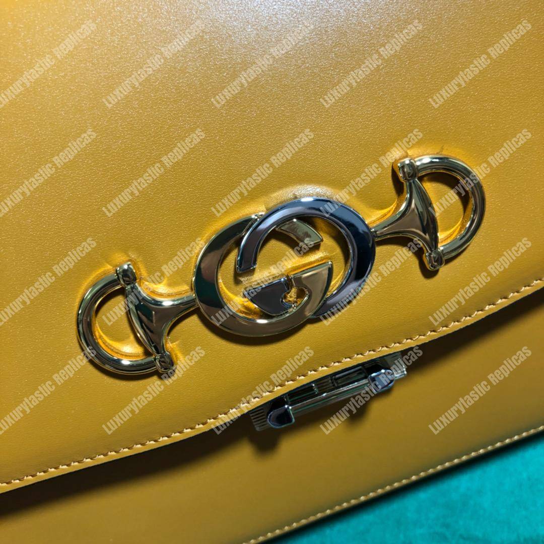 G*u*i zumi smooth leather small shoulder bag cognac