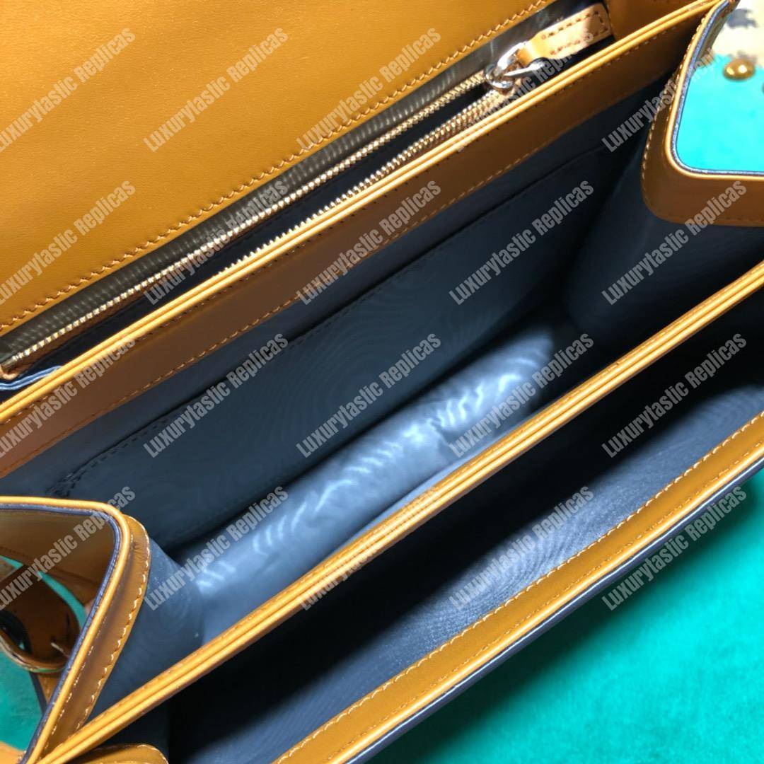 G*u*i zumi smooth leather small shoulder bag cognac