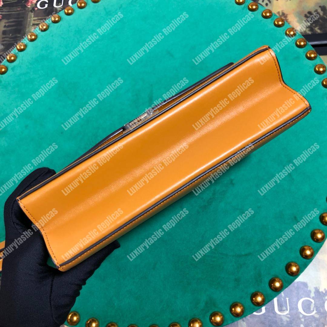 G*u*i zumi smooth leather small shoulder bag cognac