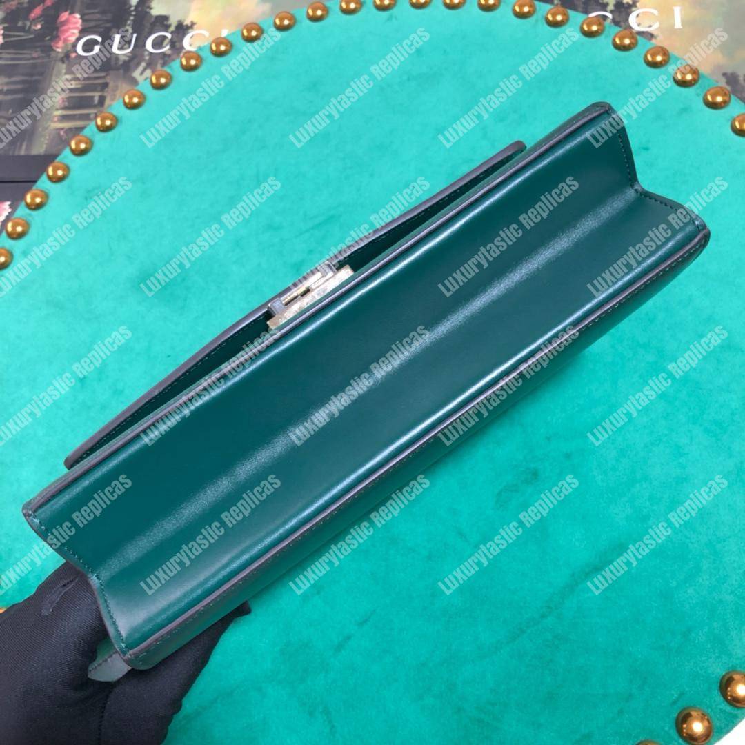 G*u*i zumi smooth leather small shoulder bag green