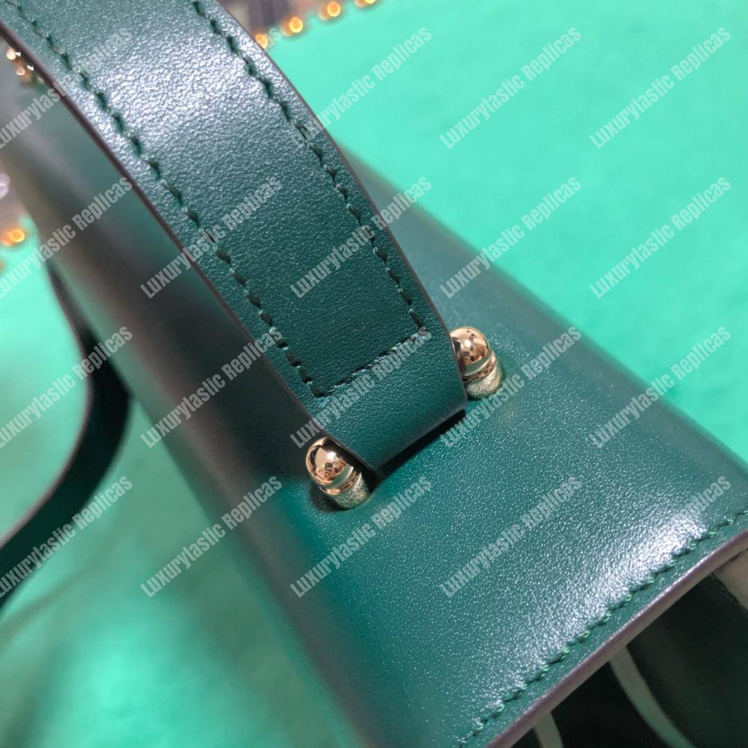 G*u*i zumi smooth leather small shoulder bag green