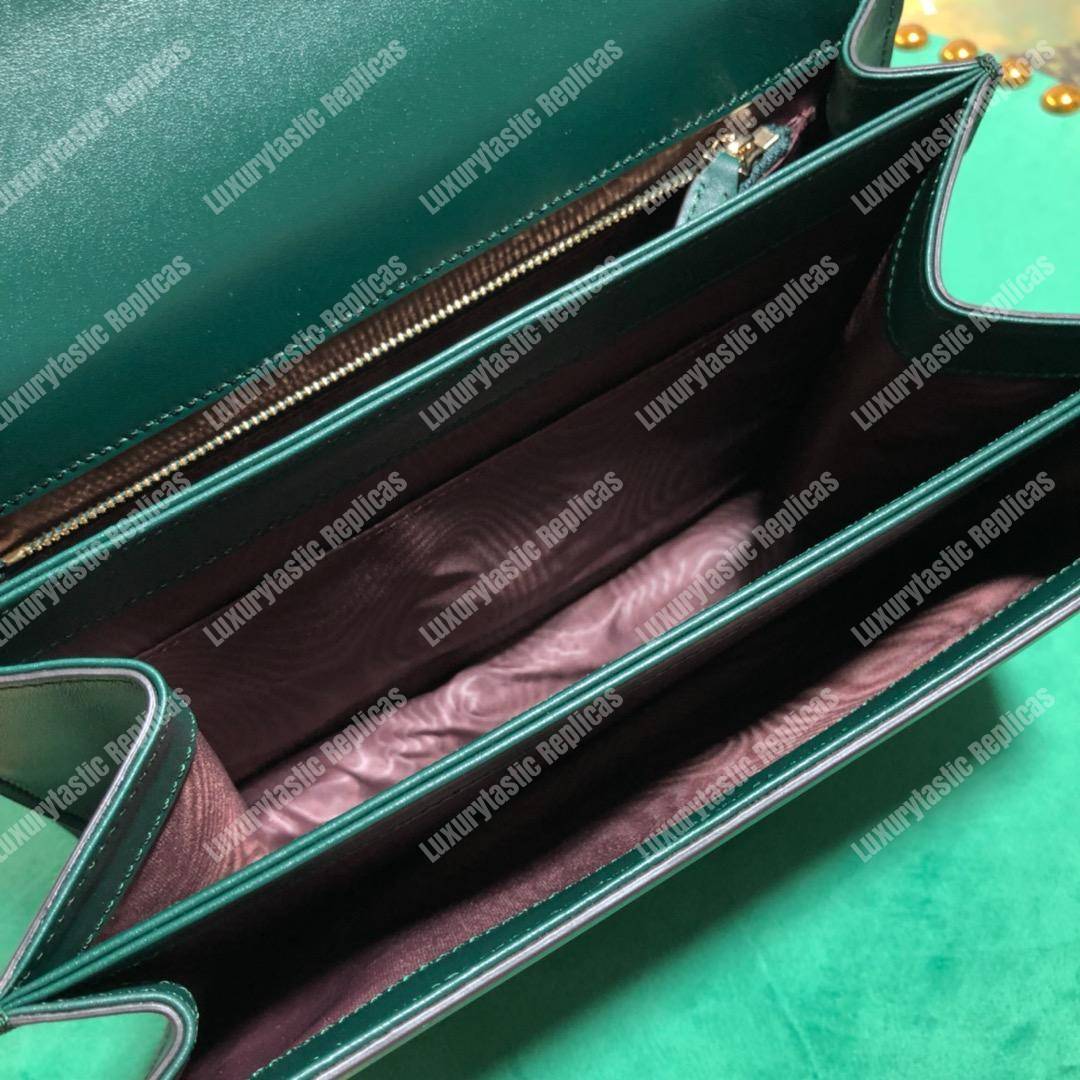 G*u*i zumi smooth leather small shoulder bag green