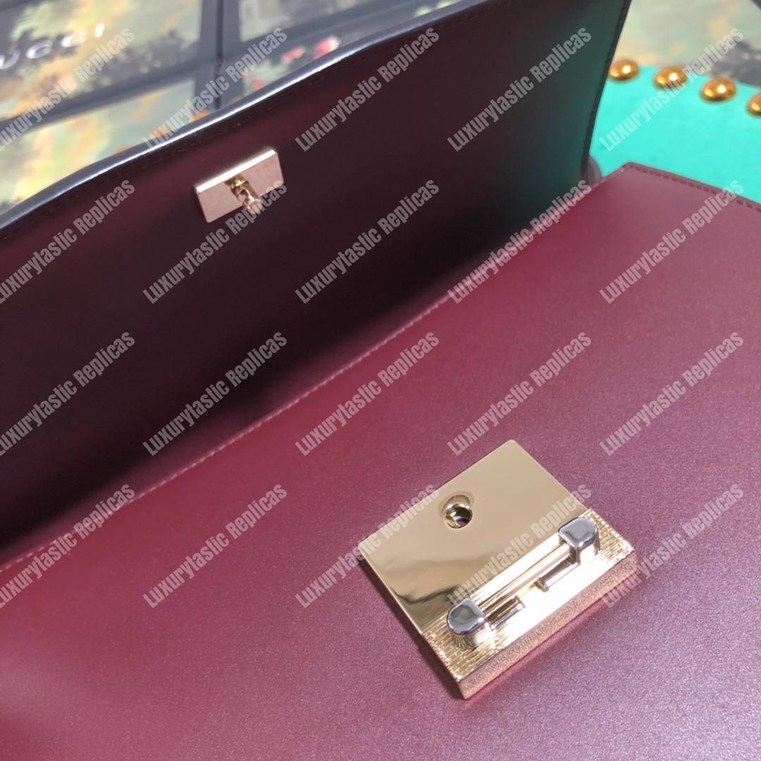 G*u*i zumi smooth leather small shoulder bag burgundy