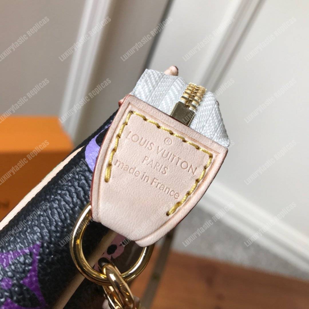 LV Pochette Accessories Monogram Multicolor Black Coated Canvas