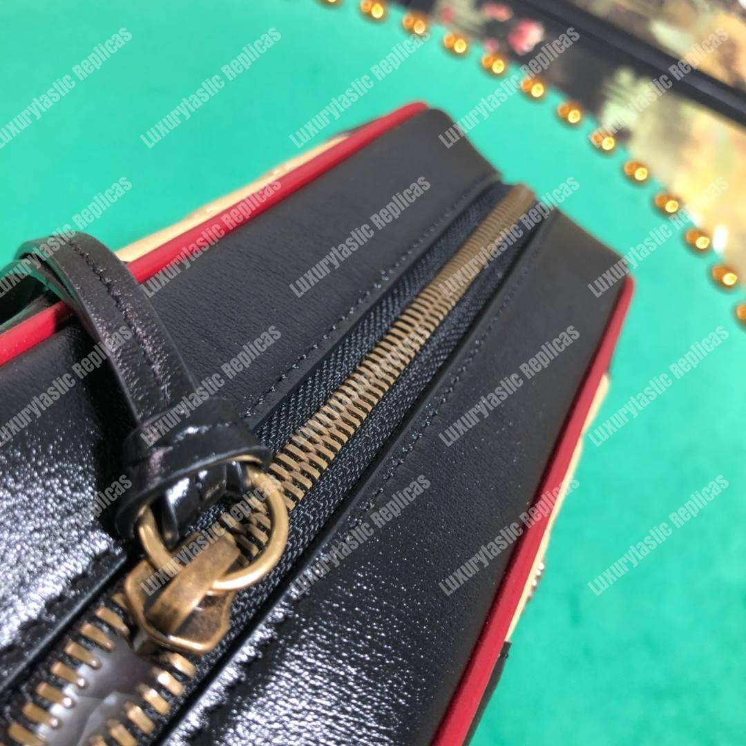 G*u*i gg marmont matelassé small shoulder bag black beige