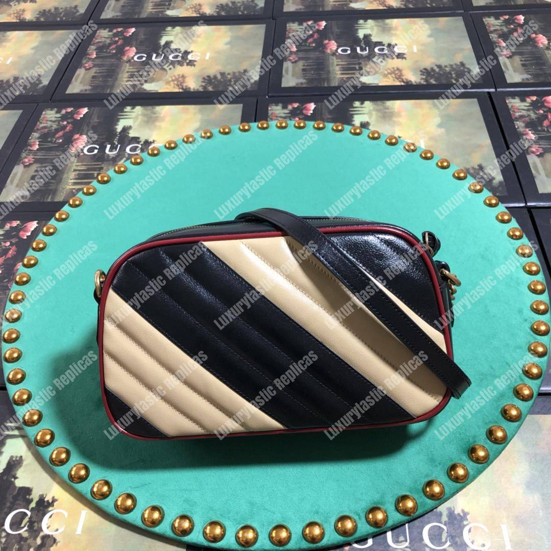 G*u*i gg marmont matelassé small shoulder bag black beige