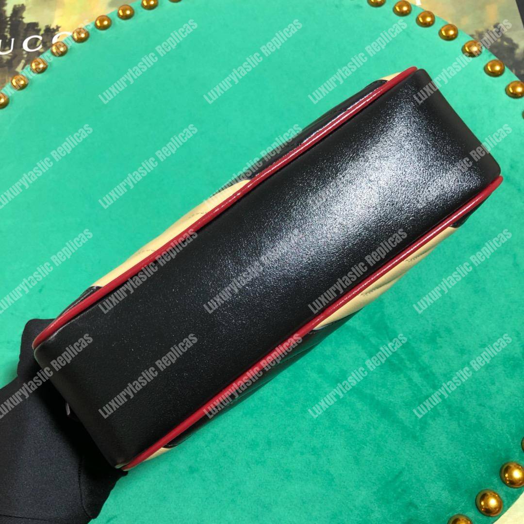 G*u*i gg marmont matelassé small shoulder bag black beige