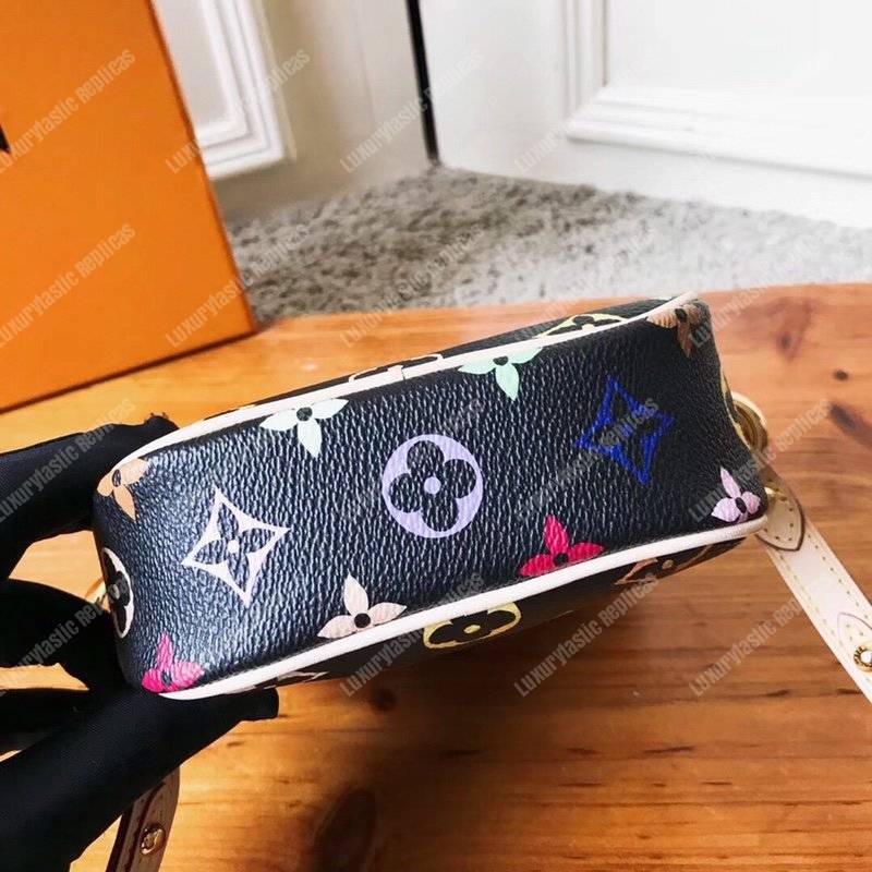 LV Rift Shoulder Bag Multicolor Rift Monogram Black