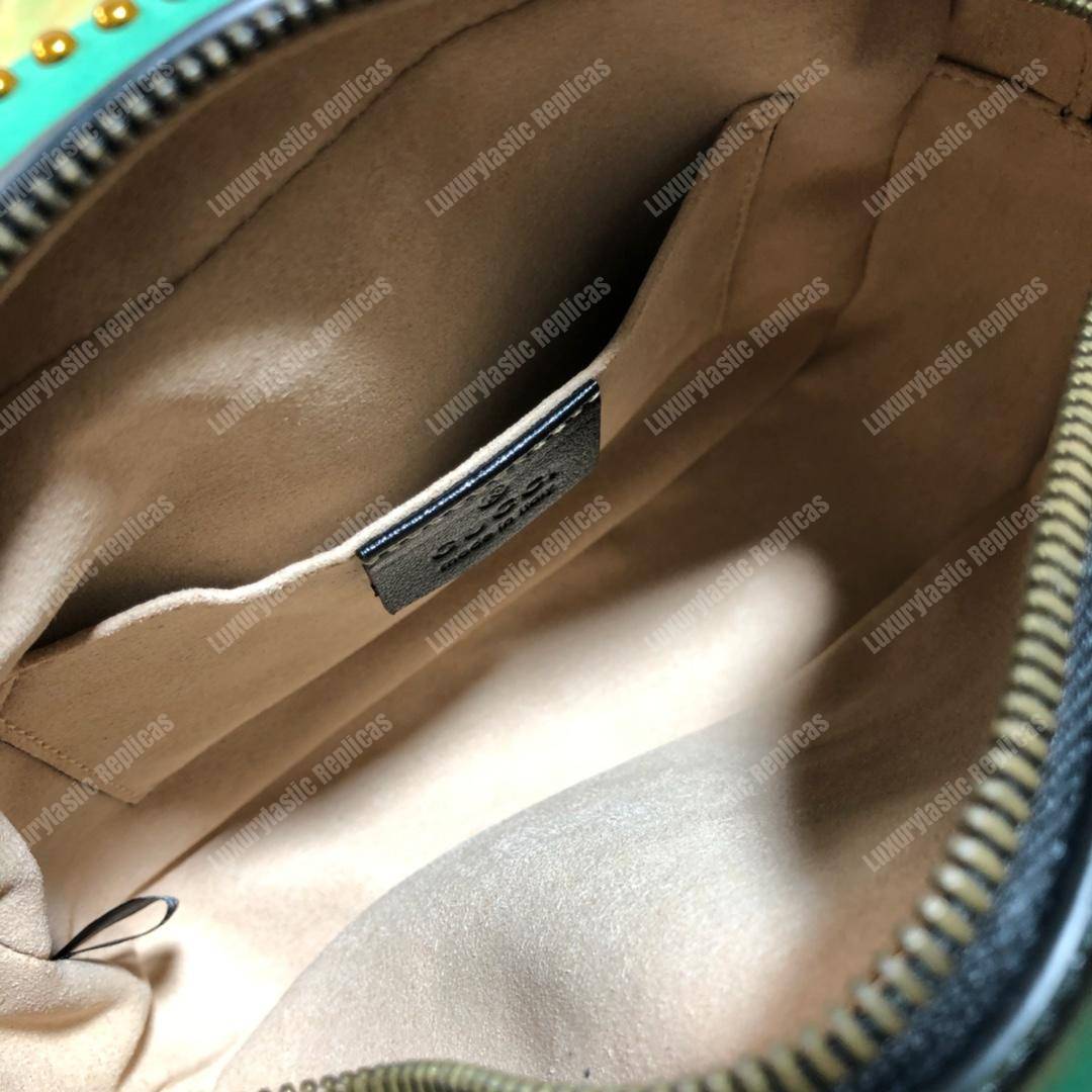 G*u*i gg marmont matelassé mini bag black beige