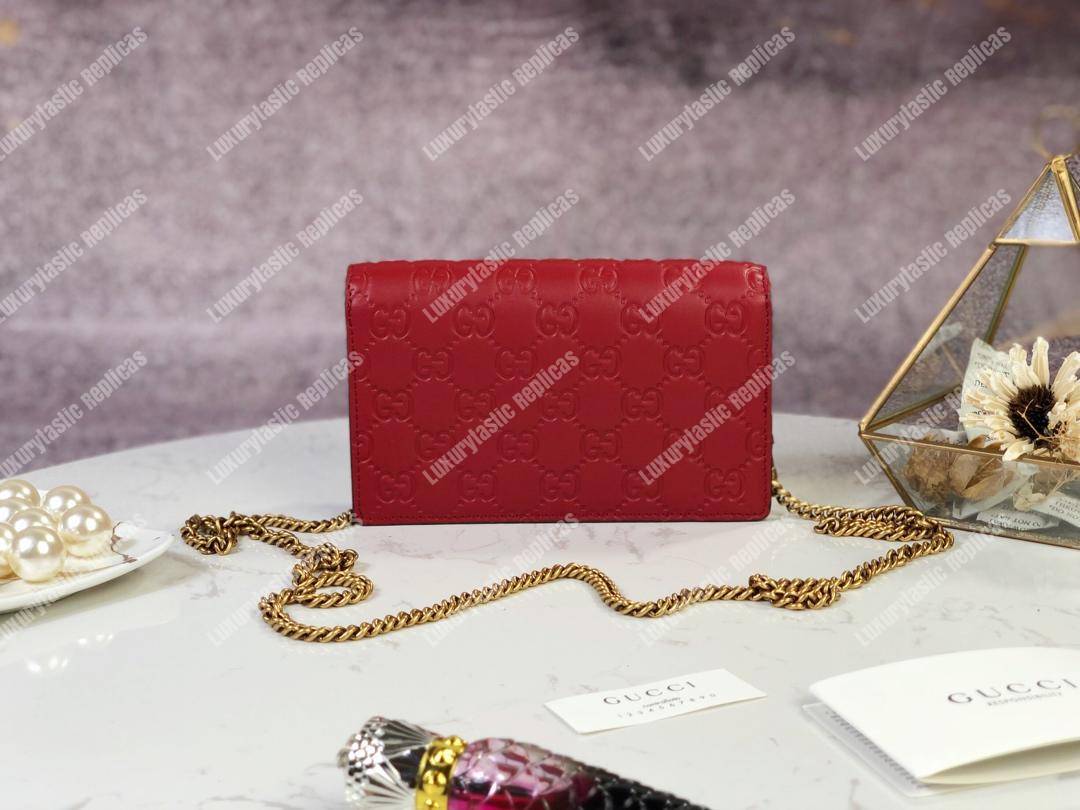 G*u*i signature mini bag with cherries red