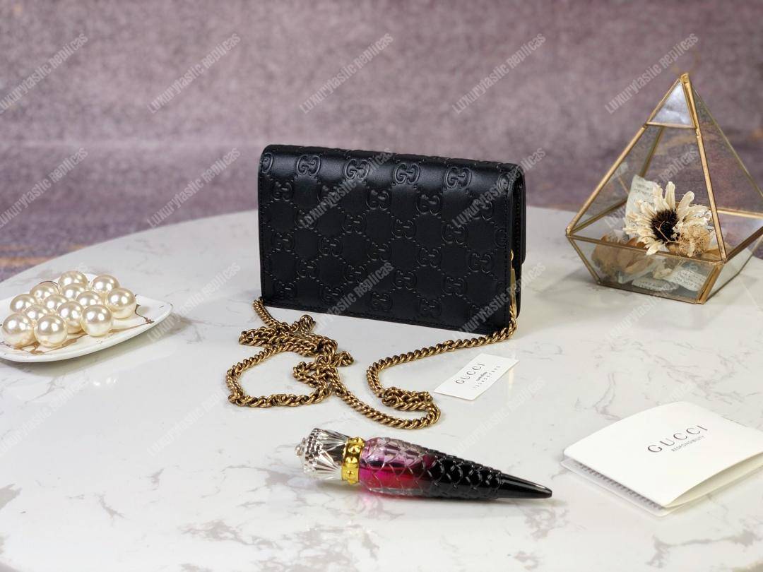 G*u*i signature mini bag with cherries black