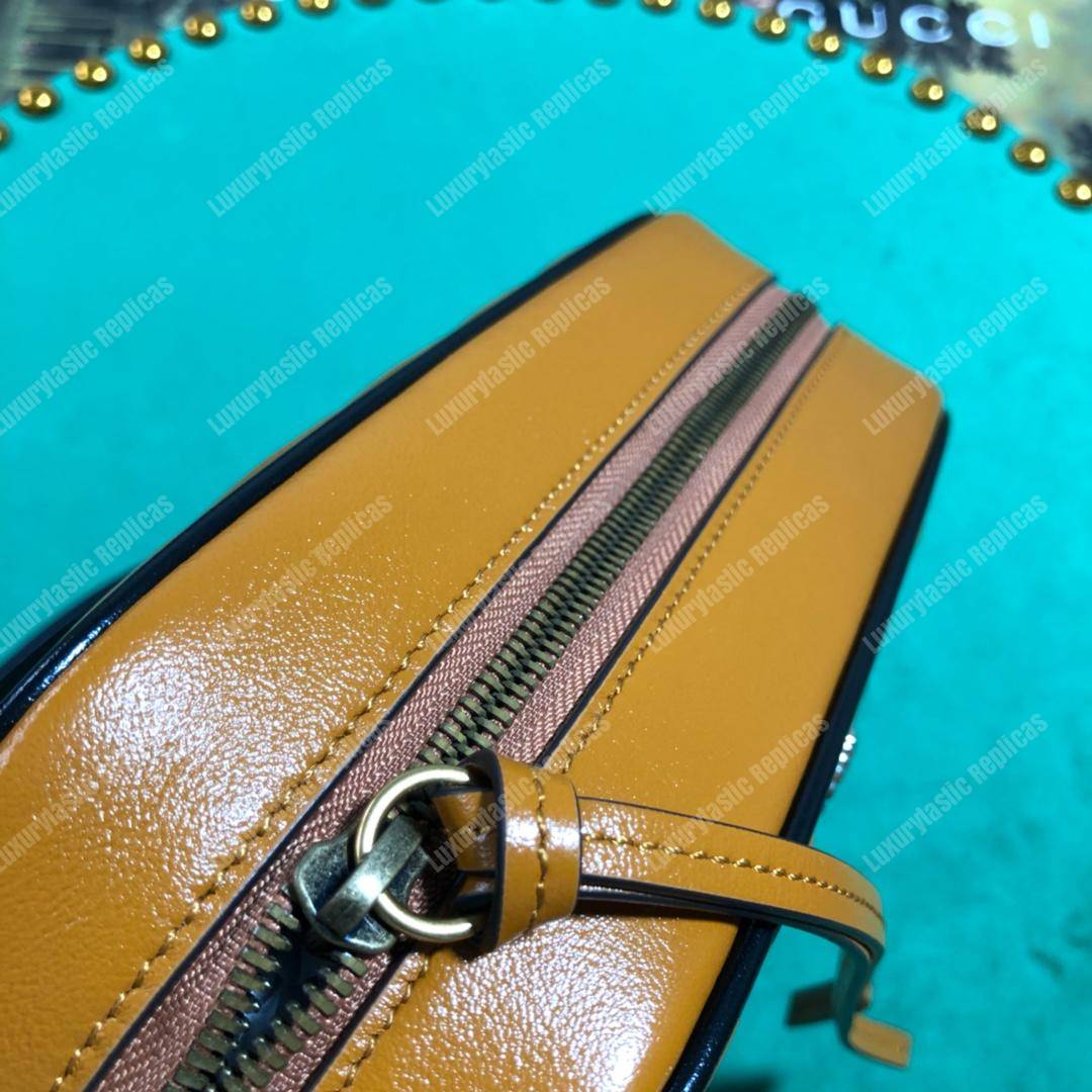 G*u*i gg marmont matelassé small shoulder bag cognac