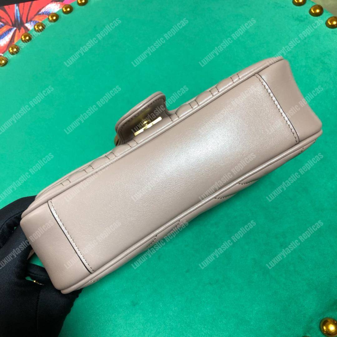 G*u*i gg marmont matelassé mini bag dusty pink