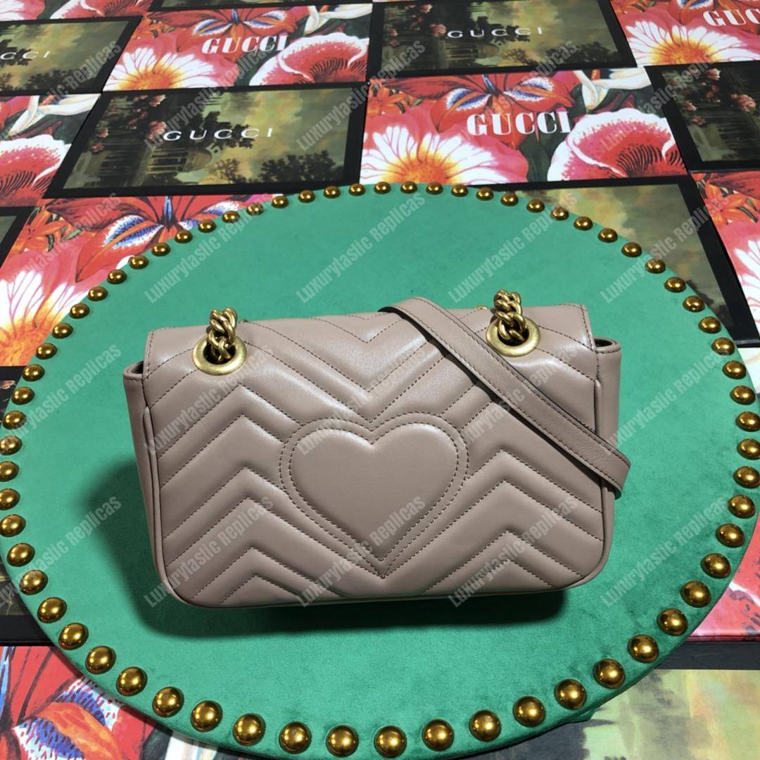 G*u*i gg marmont matelassé mini bag dusty pink