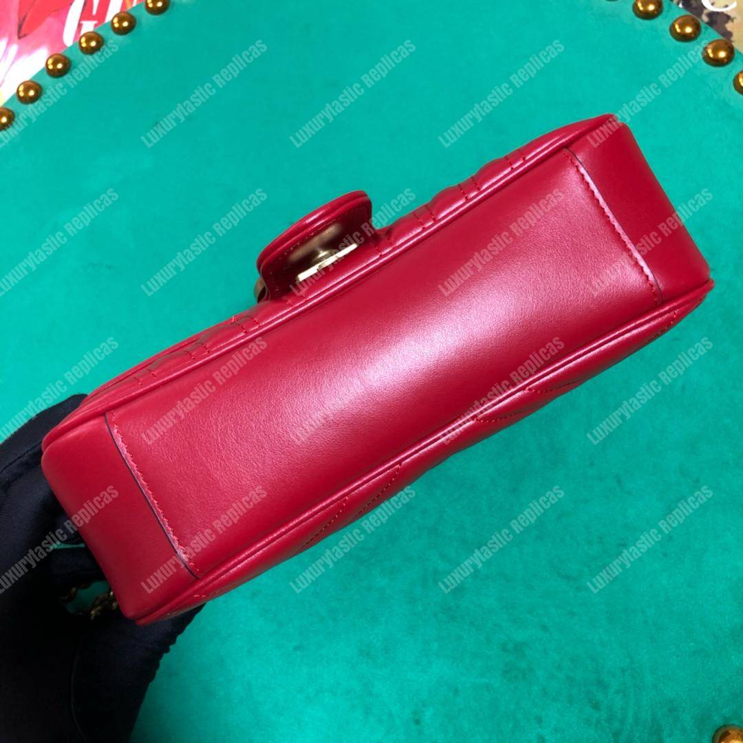 G*u*i gg marmont matelassé mini bag red