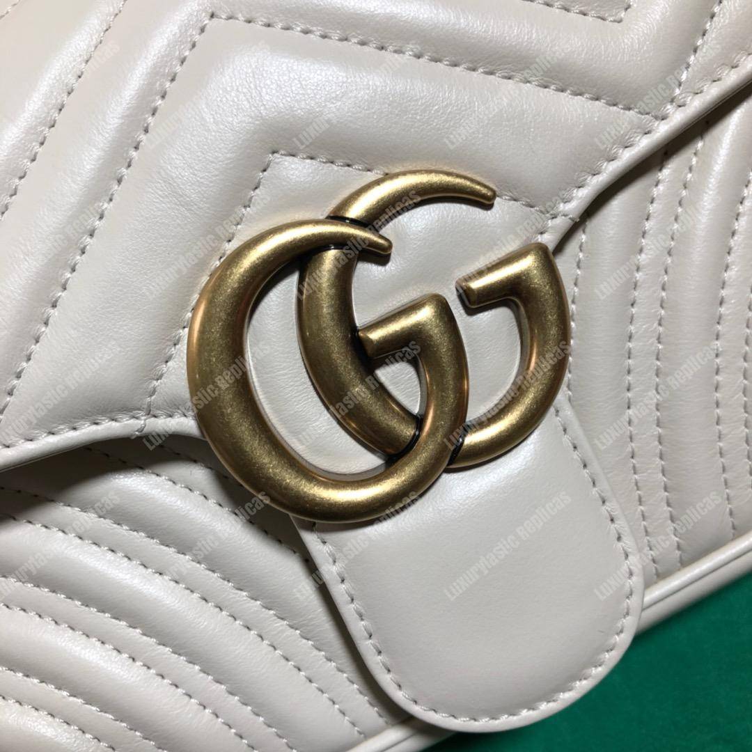 G*u*i gg marmont small shoulder bag white