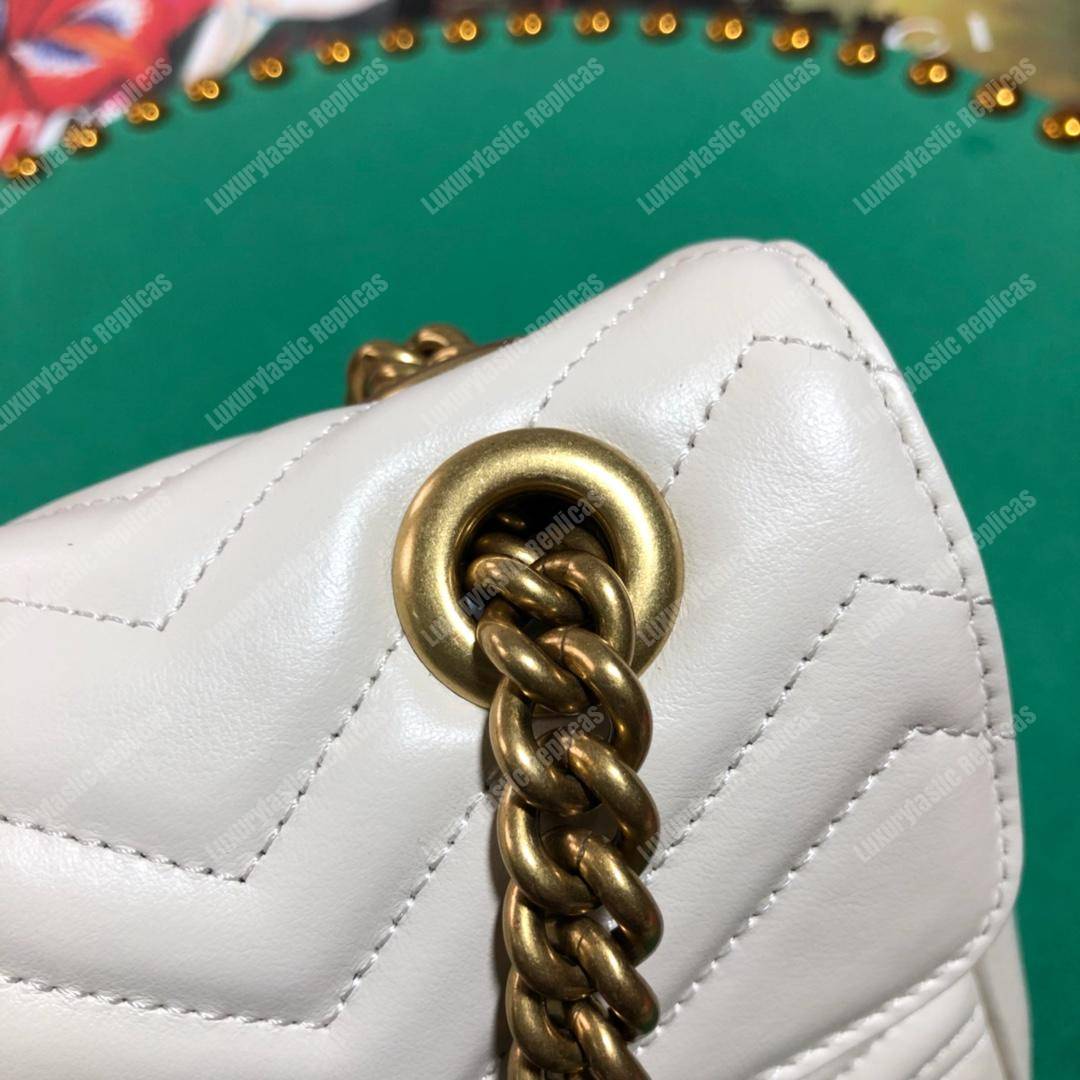 G*u*i gg marmont small shoulder bag white