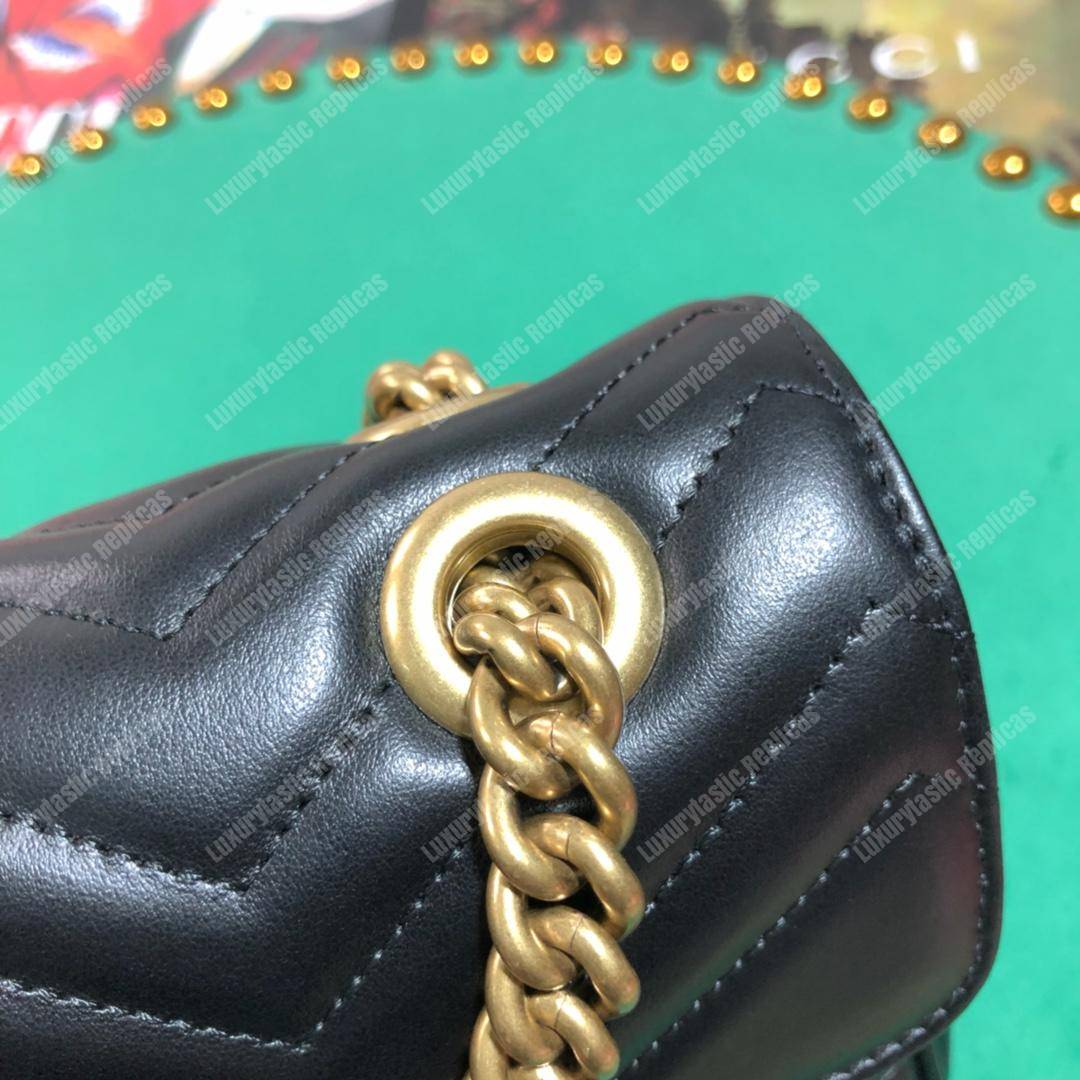 G*u*i gg marmont small shoulder bag black