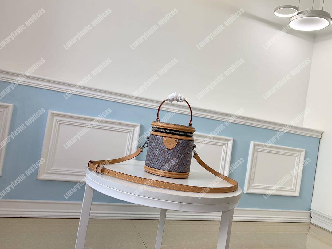 LV Cannes Monogram Pop Print Blue