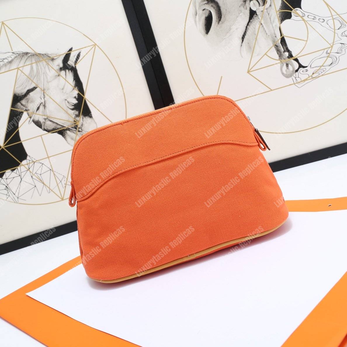 H**mes bolide travel case medium model orange