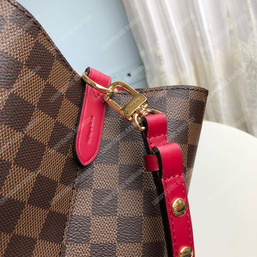 LV NéoNoé Bag Damier Ebène Cherry Berry