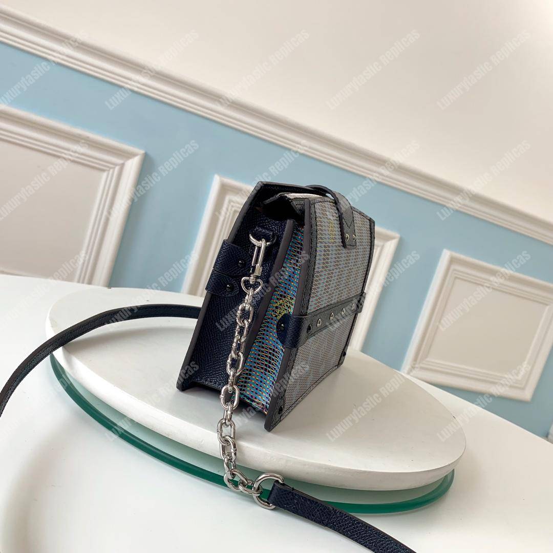 LV Trunk Clutch Blue Monogram