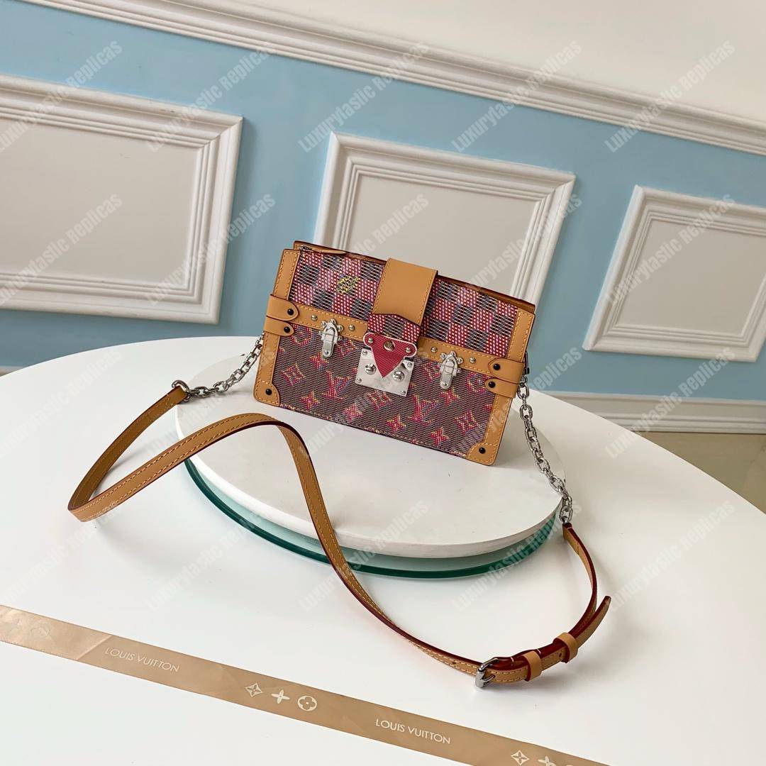 LV Trunk Clutch Pink Monogram