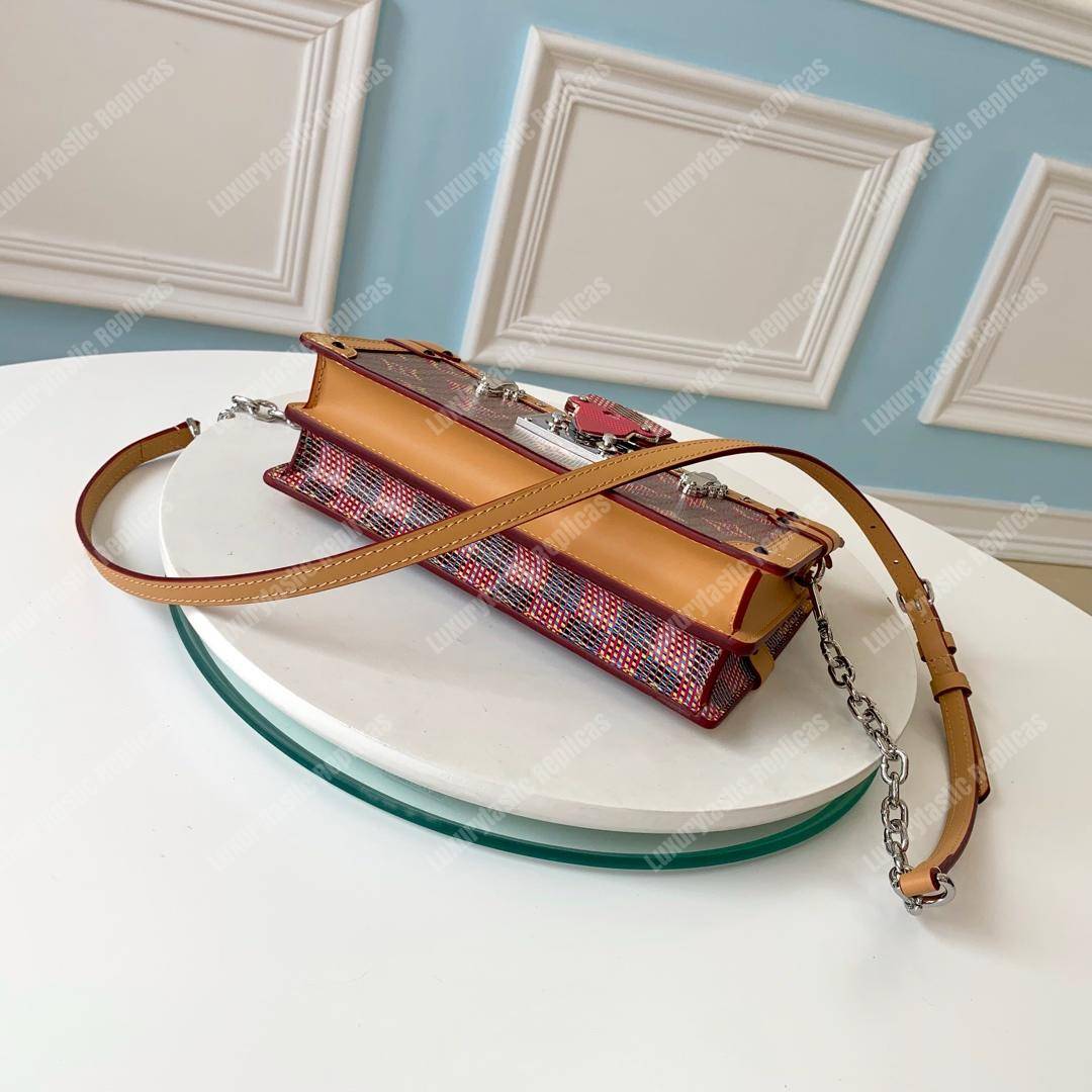 LV Trunk Clutch Pink Monogram