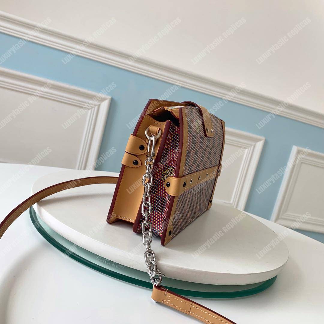 LV Trunk Clutch Pink Monogram